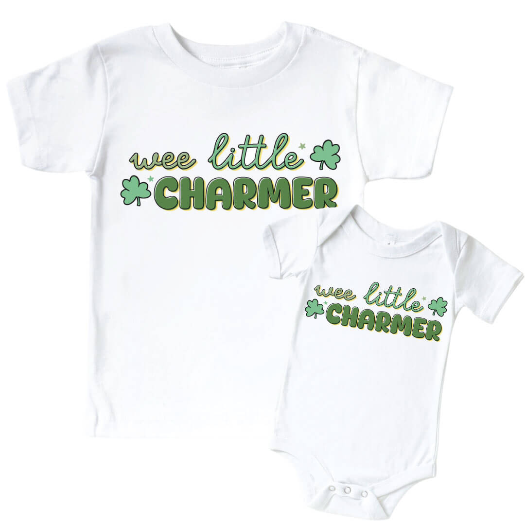 wee little charmer graphic tee and bodysuit 