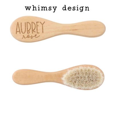 whimsy personalized wooden baby brush