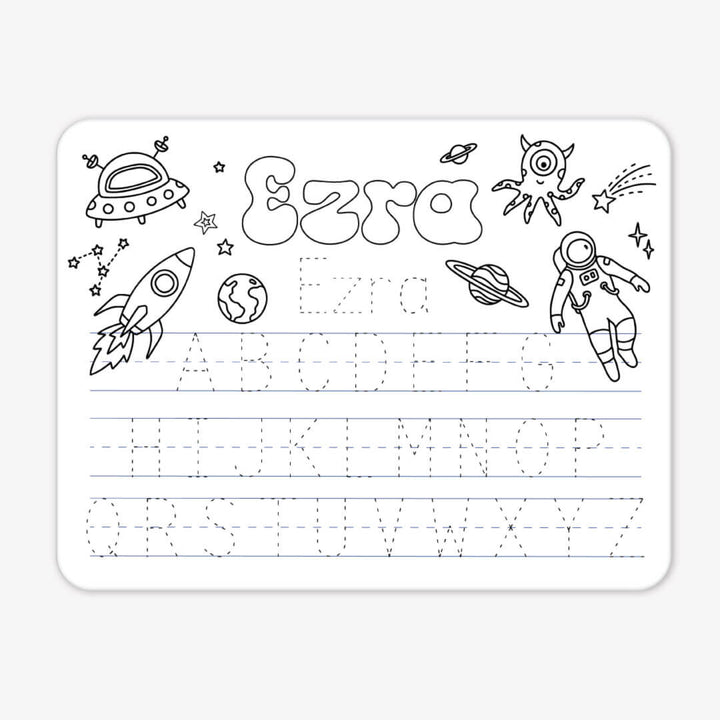 personalized space whiteboard for kids