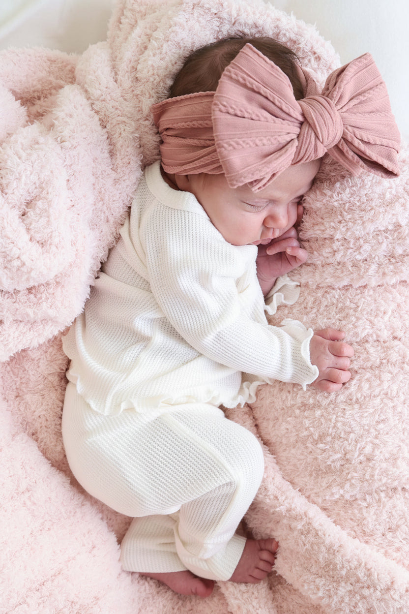 2pc Waffle Crossover Top & Bottom