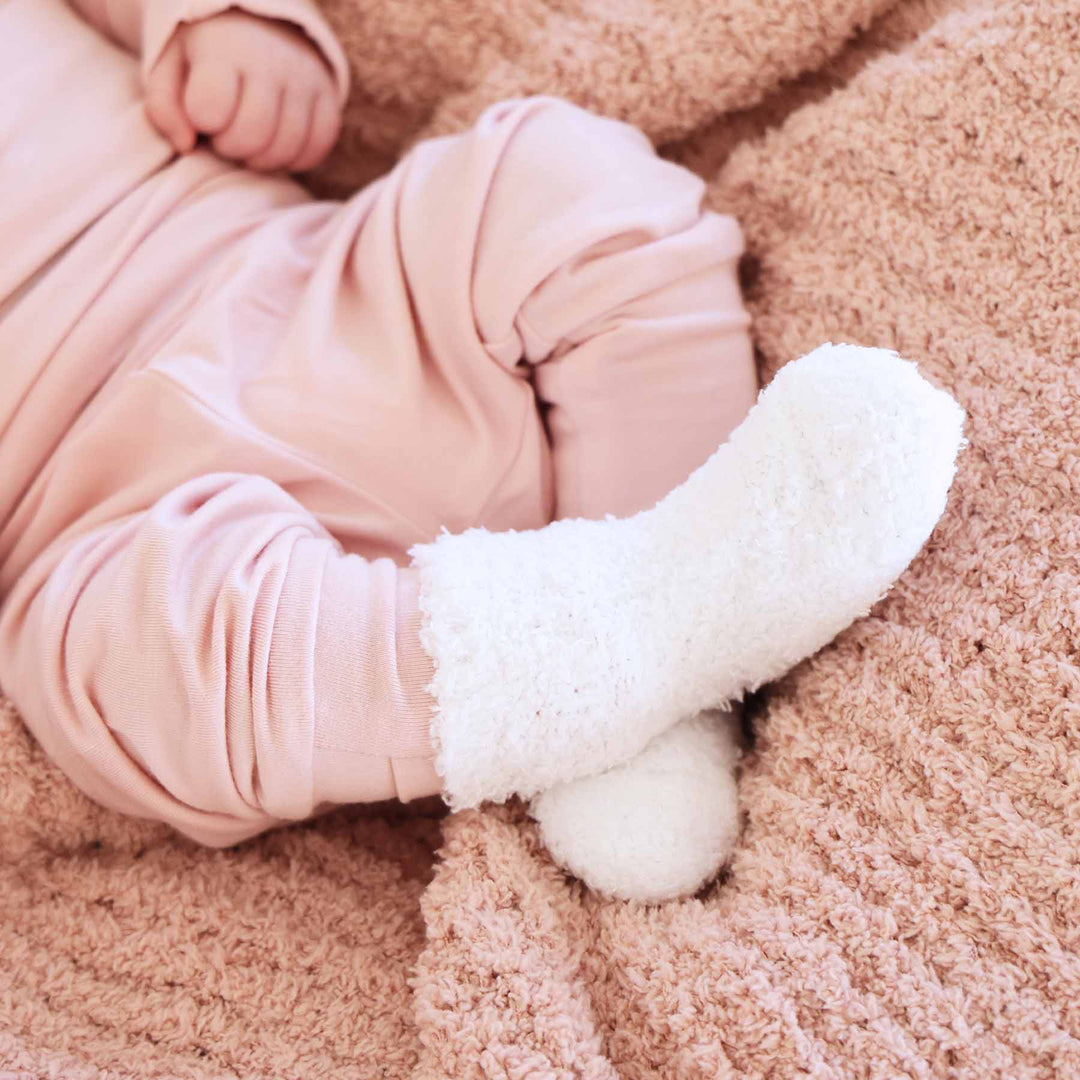 white fuzzy socks for babies