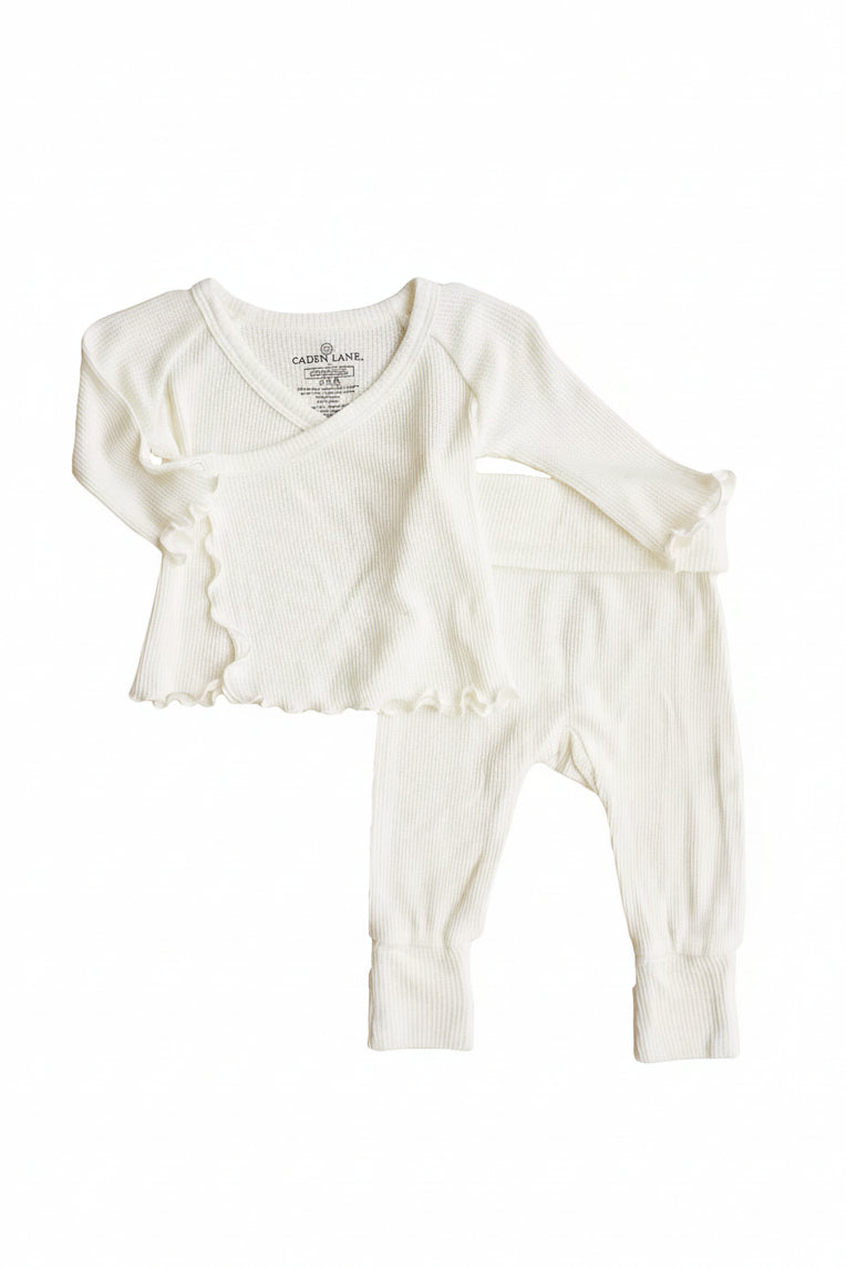 2pc Waffle Crossover Top & Bottom