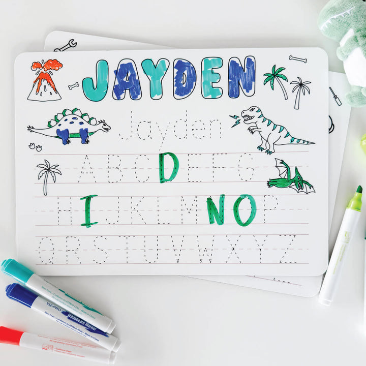 Kids Personalized Whiteboard | Jurassic Playground