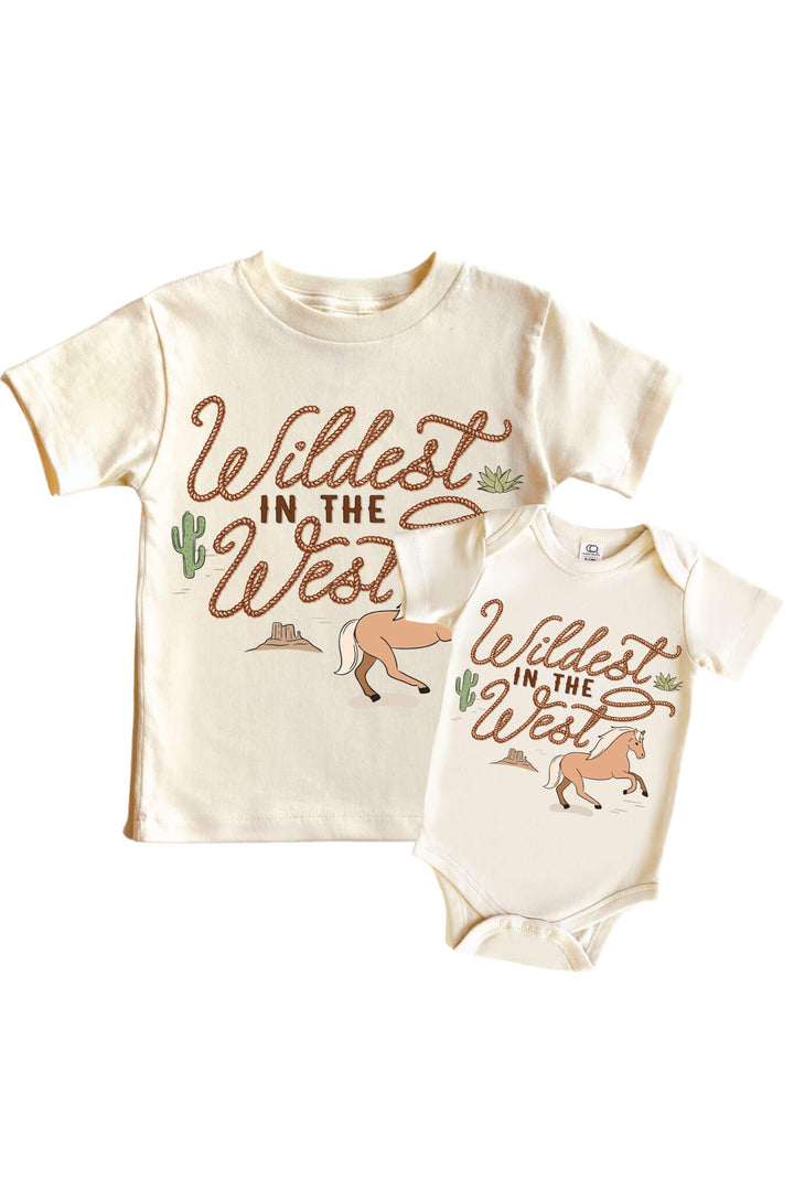 wildest in the west graphic tee and bodysuit for boys 