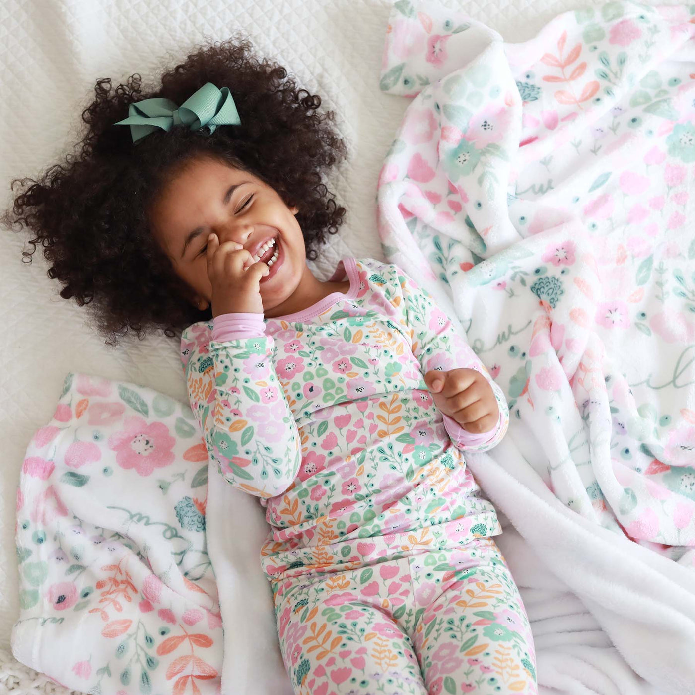 willow's whimsy floral two piece pajama set 