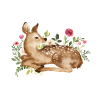 Winnie's Woodland Animal Friends Personalized Baby Name Swaddle Blanket