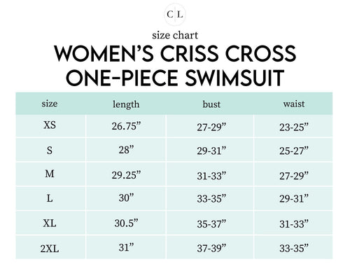 Women's Criss Cross One-Piece Swimsuit | Sun's Out