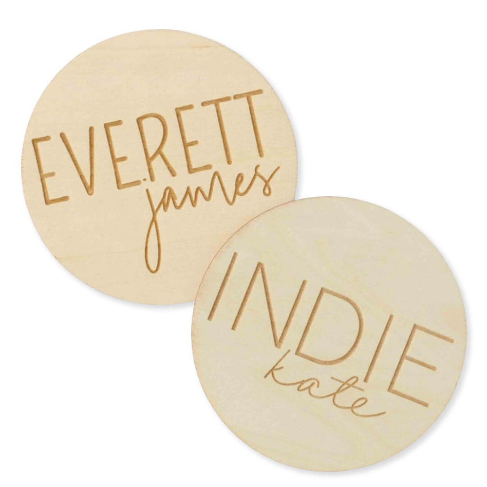 personalized wood announcement block