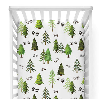 forest trees crib sheet 