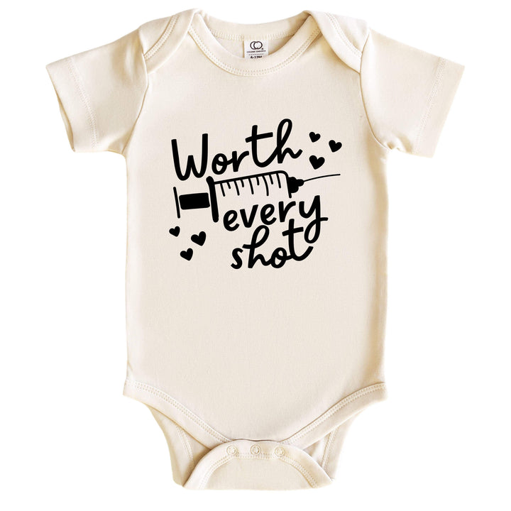 worth every shot ivf onesie 