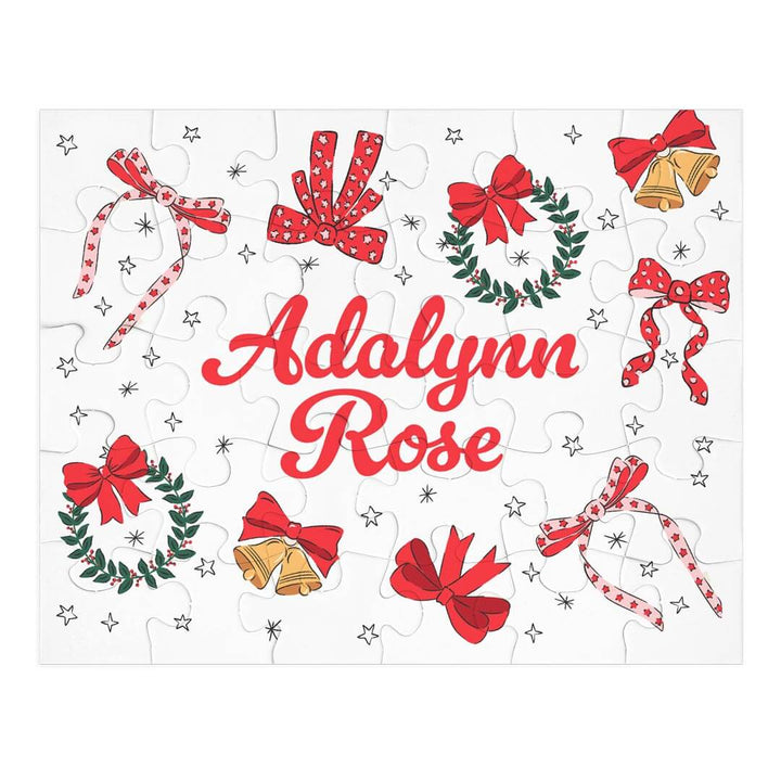 wrapped in a bow personalized name puzzle for kids 