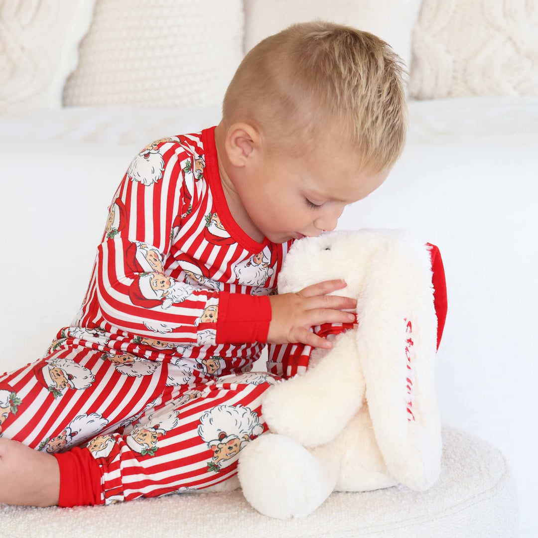 personalized christmas bunny stuffed animal for babies and kids 