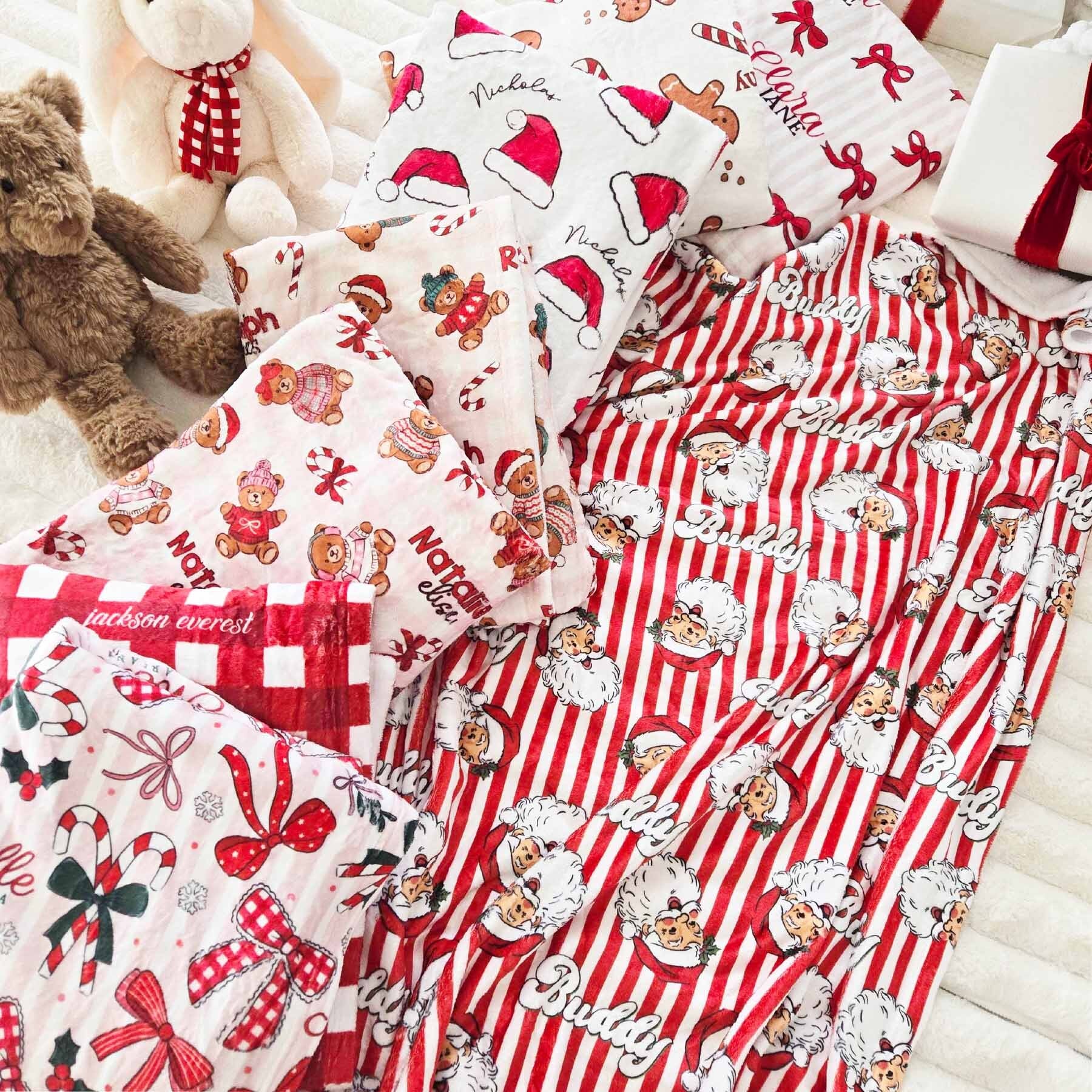 Christmas Personalized Kids Blankets