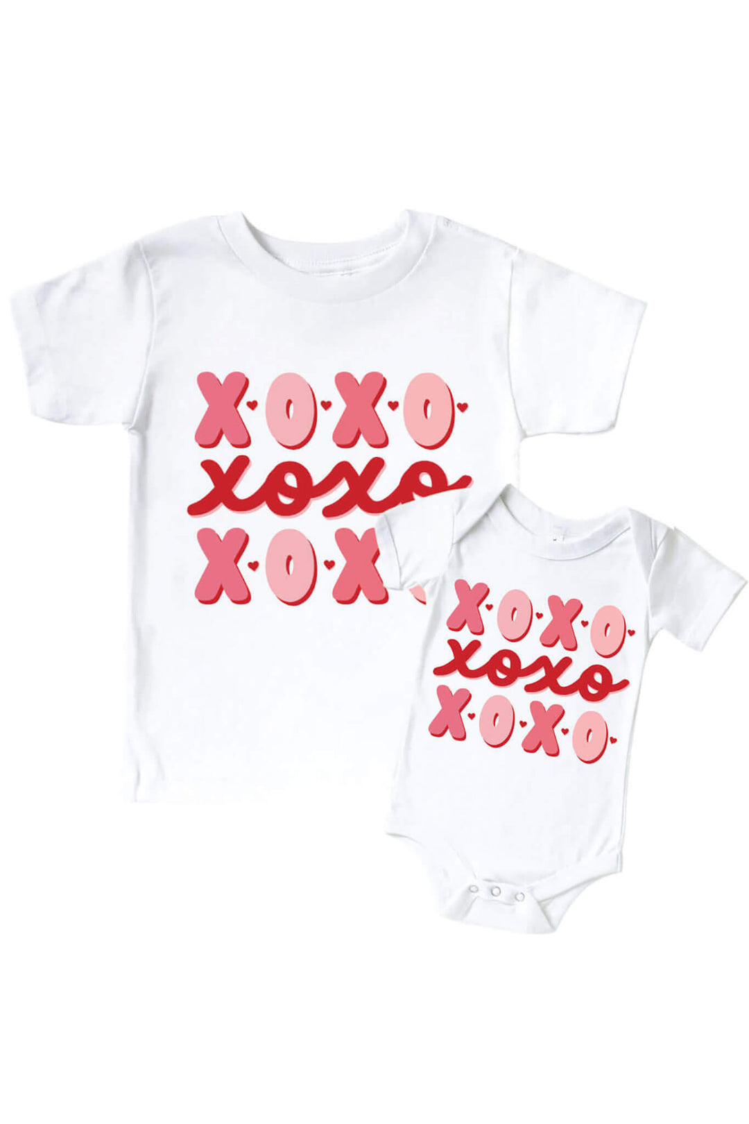 xoxo graphic tee and bodysuit 