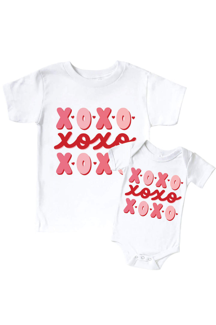 xoxo graphic tee and bodysuit 