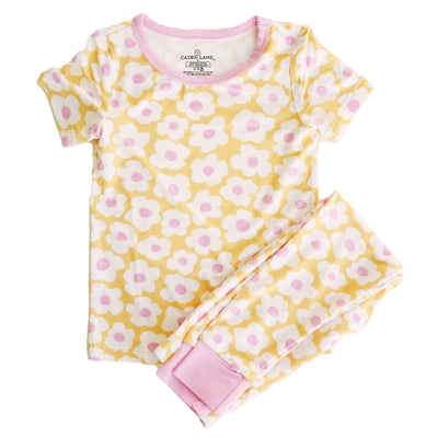 sunshine daisy two piece pajama set