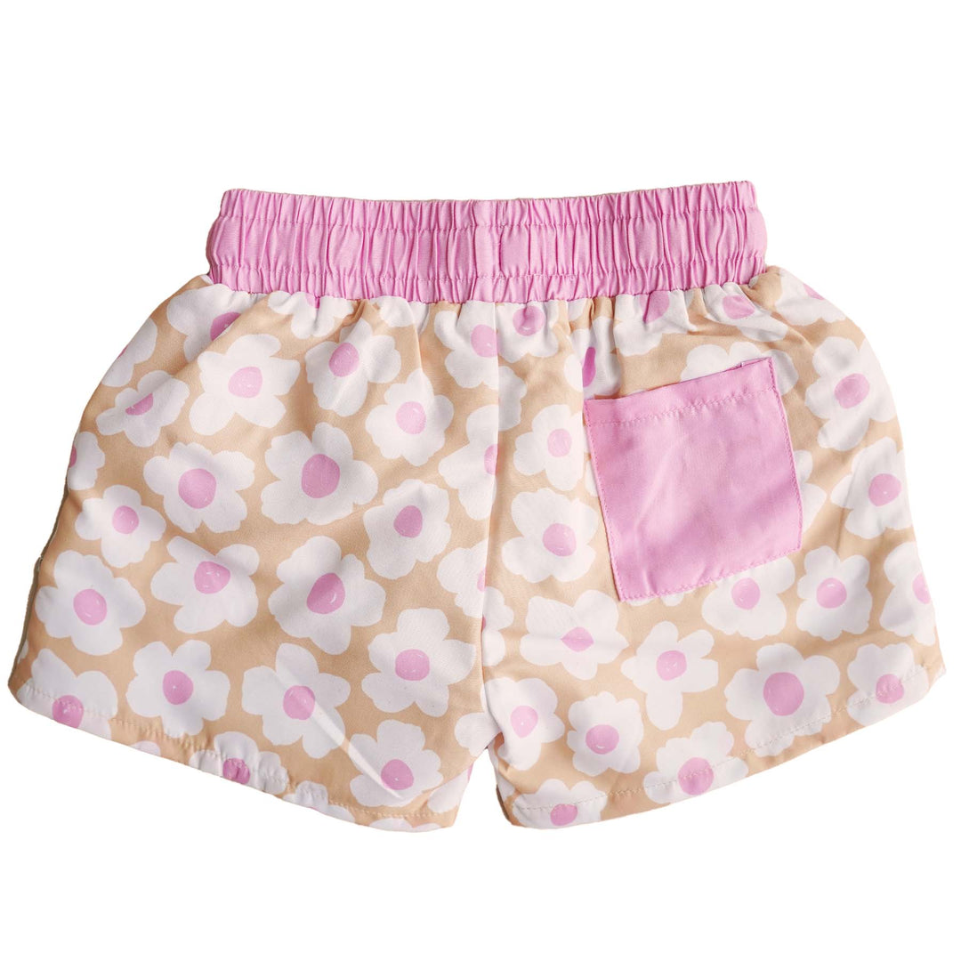 boy's swim trunks sunshine daisy