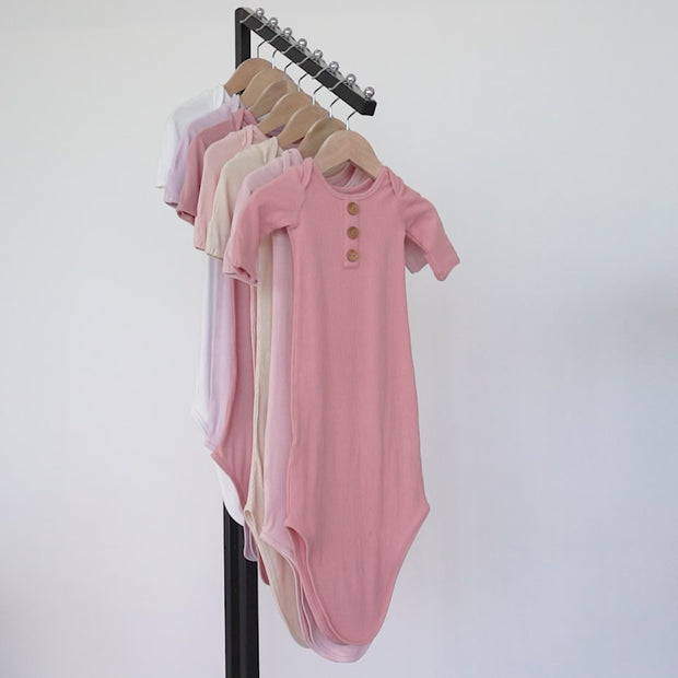 Wren's Wildflower Newborn Baby Knot Gown Hat Caden Lane