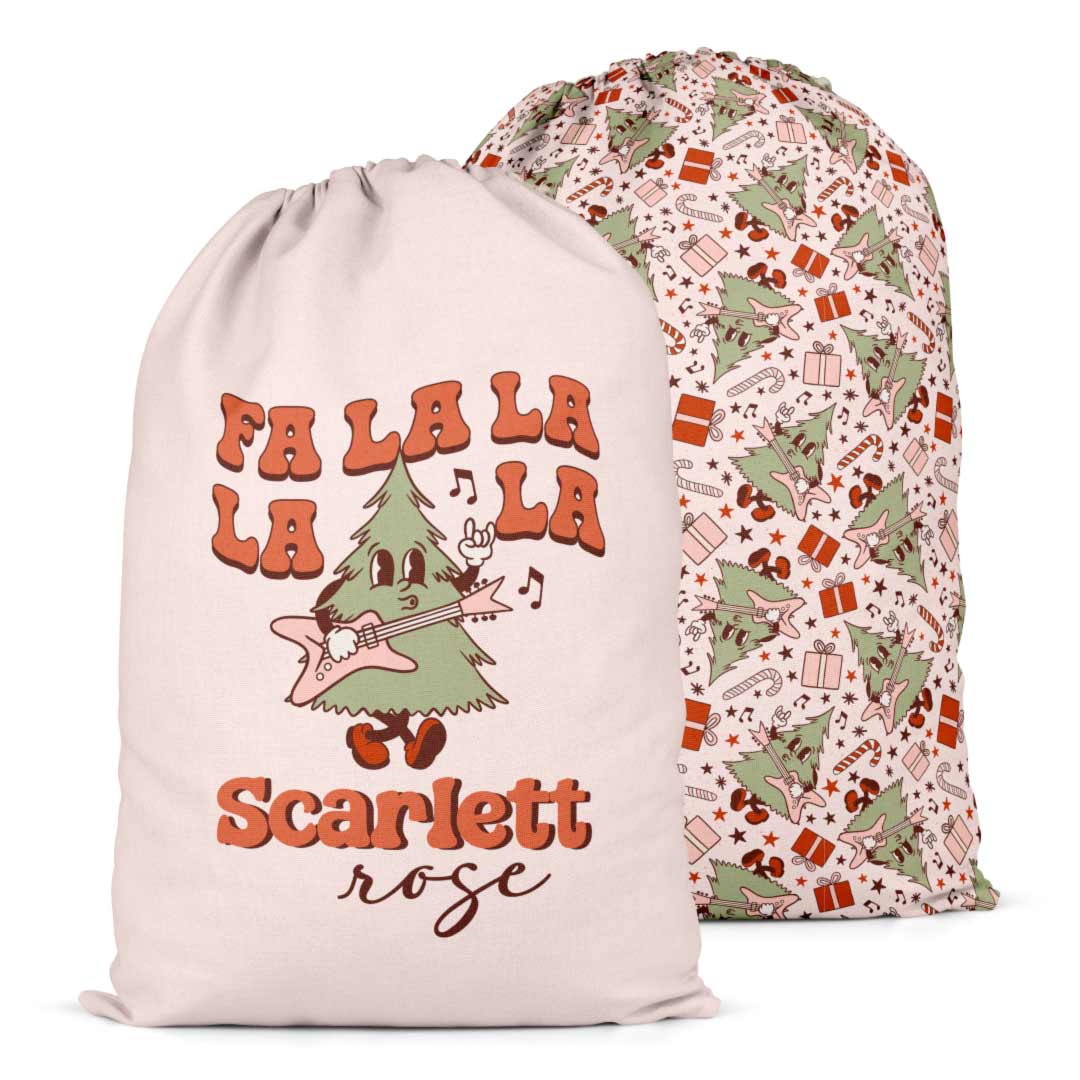 christmas tree personalized santa sack