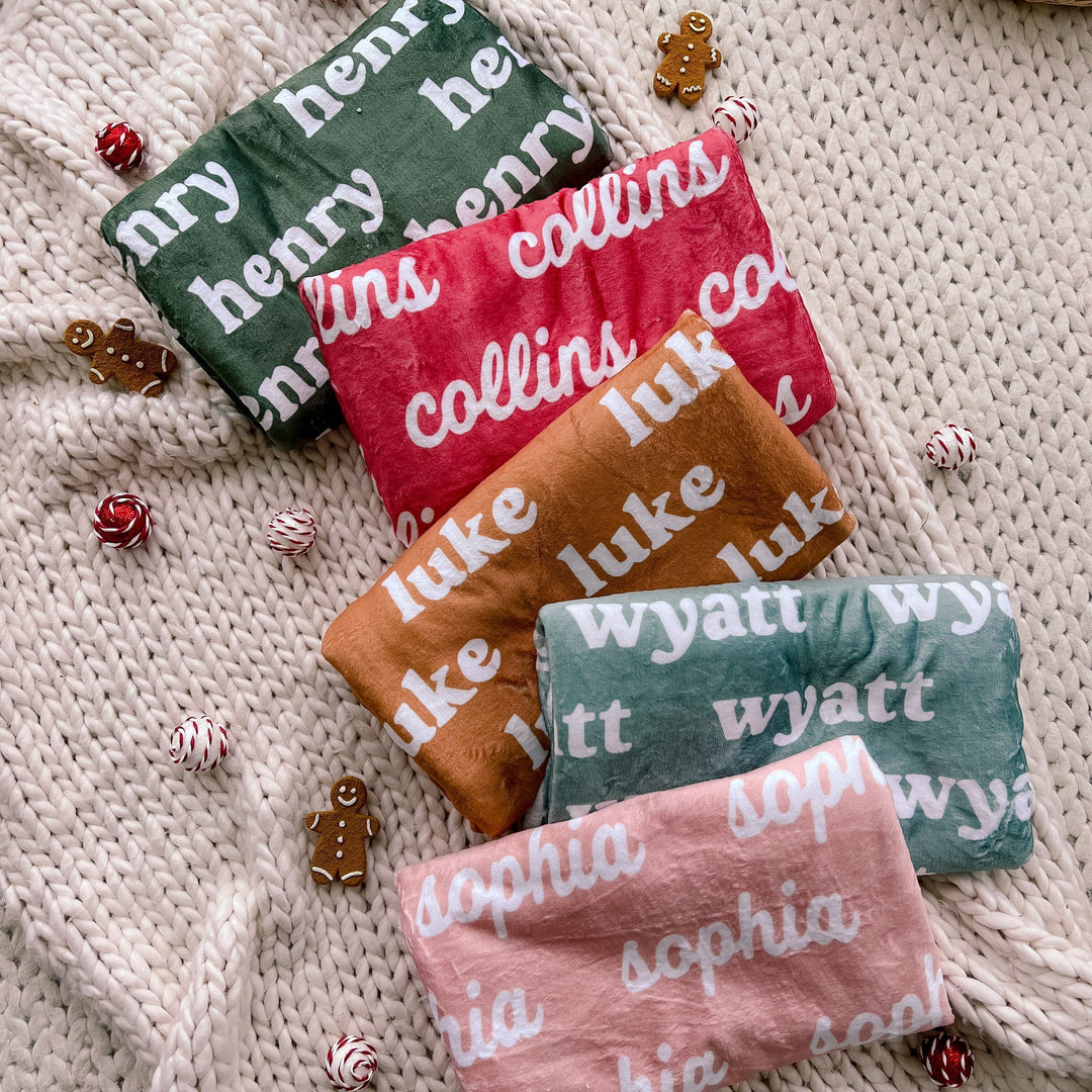 vintage christmas personalized color blankets 