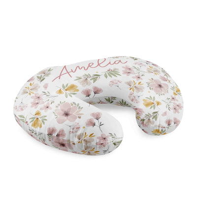 maeve's mauve & mustard floral nursing pillow cover 