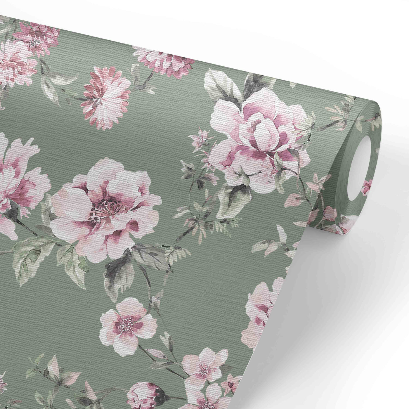 saylor's sage and blush floral removable wallpaper