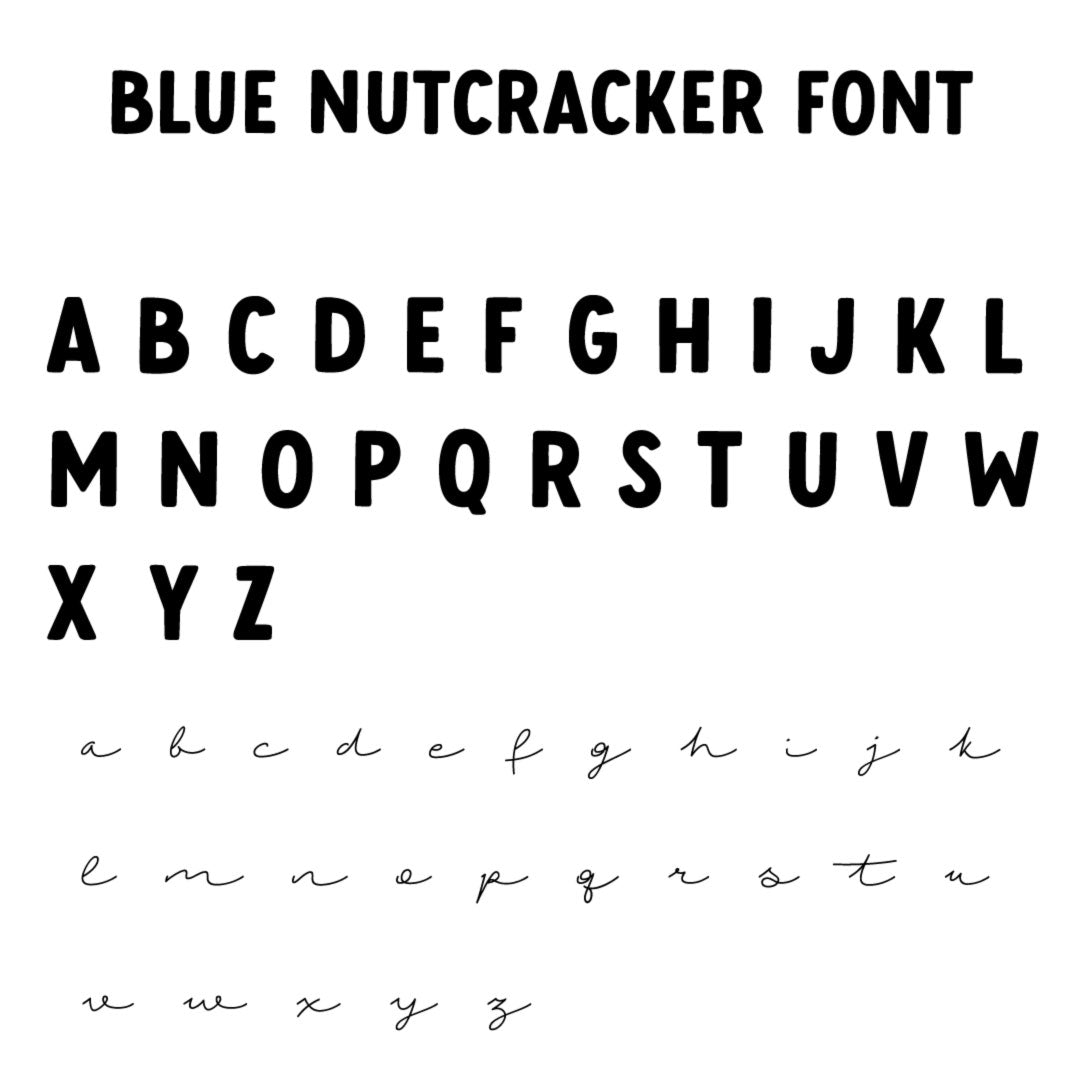 blue nutcracker font