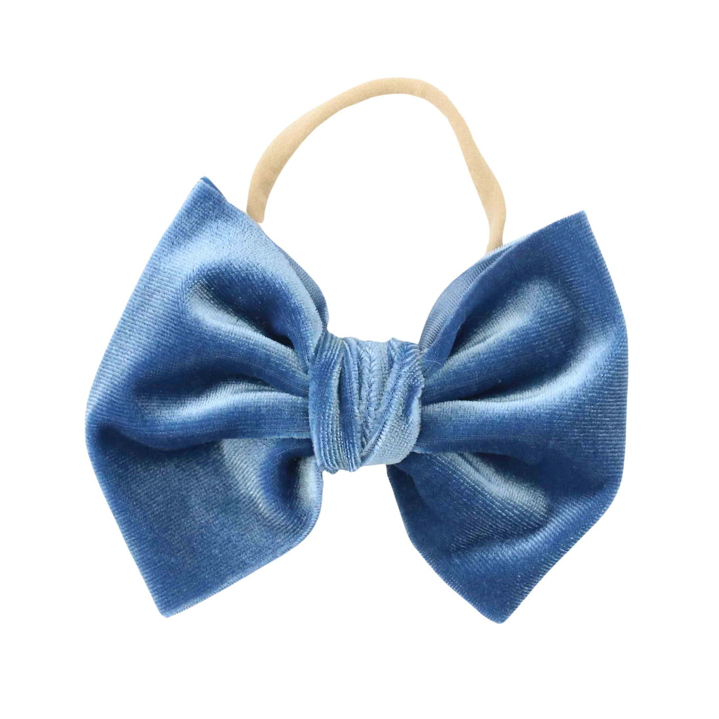 dusty blue velvet bow 