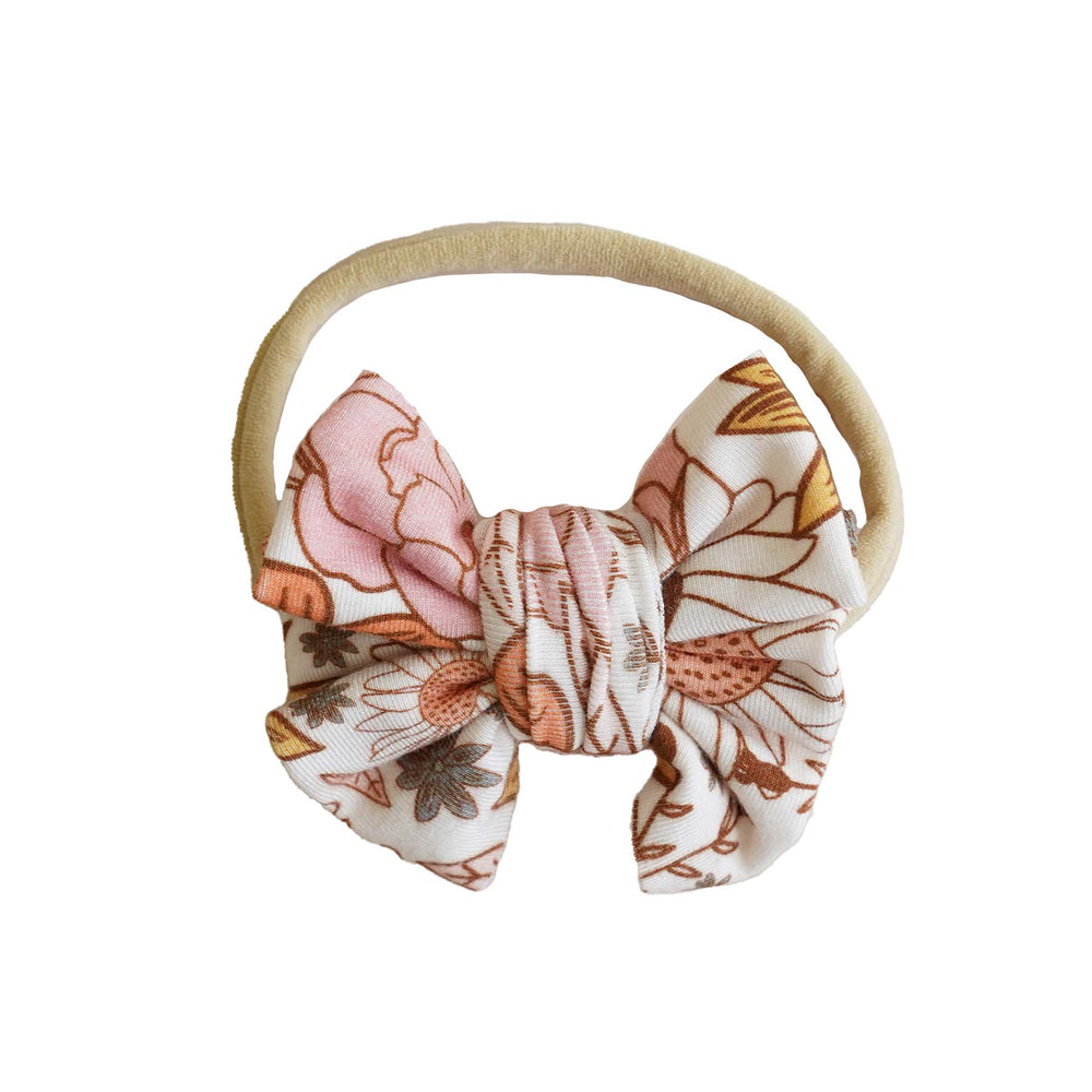 boho floral bow headband 