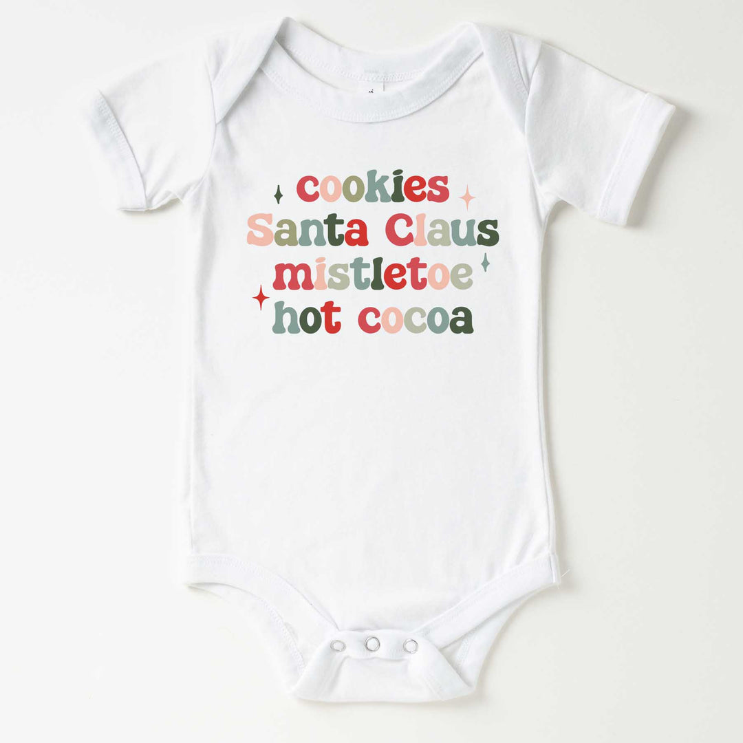 christmas themed graphic bodysuit for babies