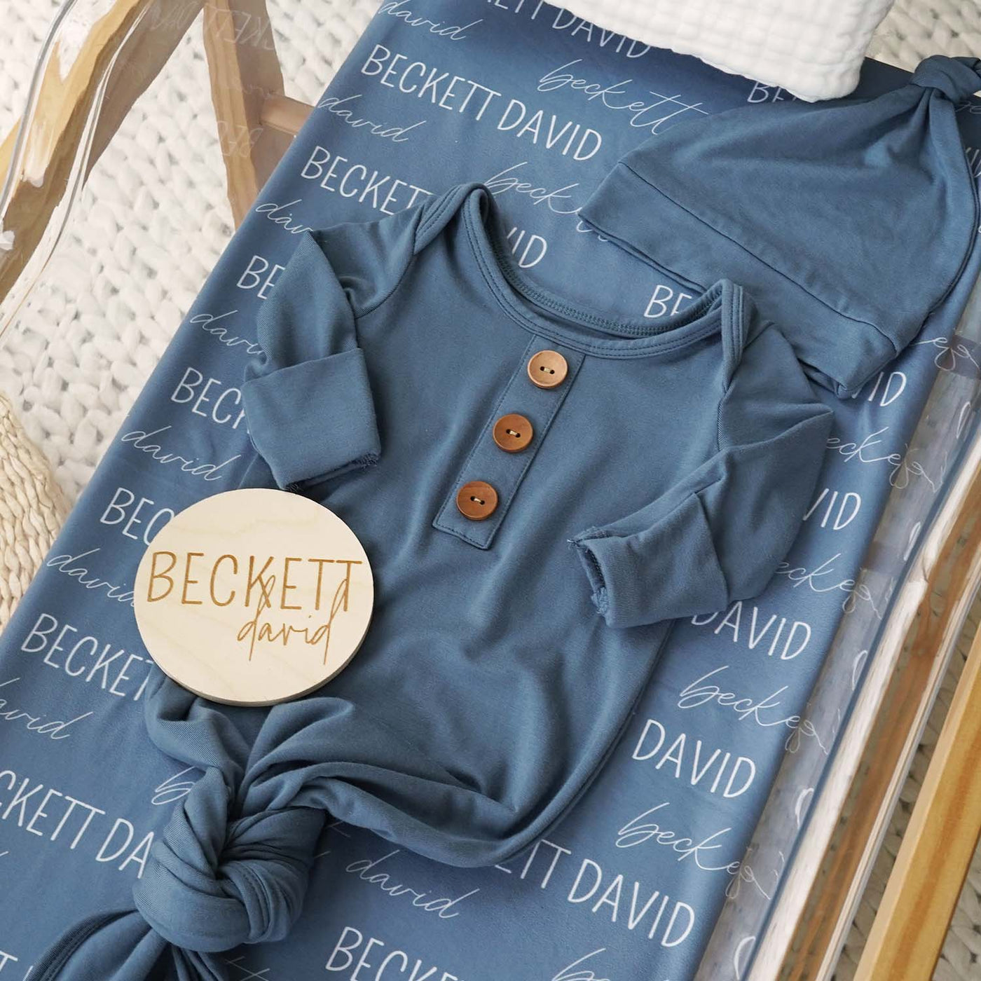 blue baby gown bundle 