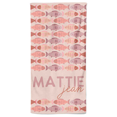 catch of the day towel personalized 