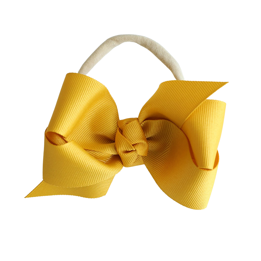 Ribbon Bow Headband in Golden Pear | Caden Lane