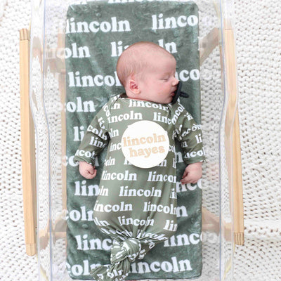 hunter green personalized color blanket 