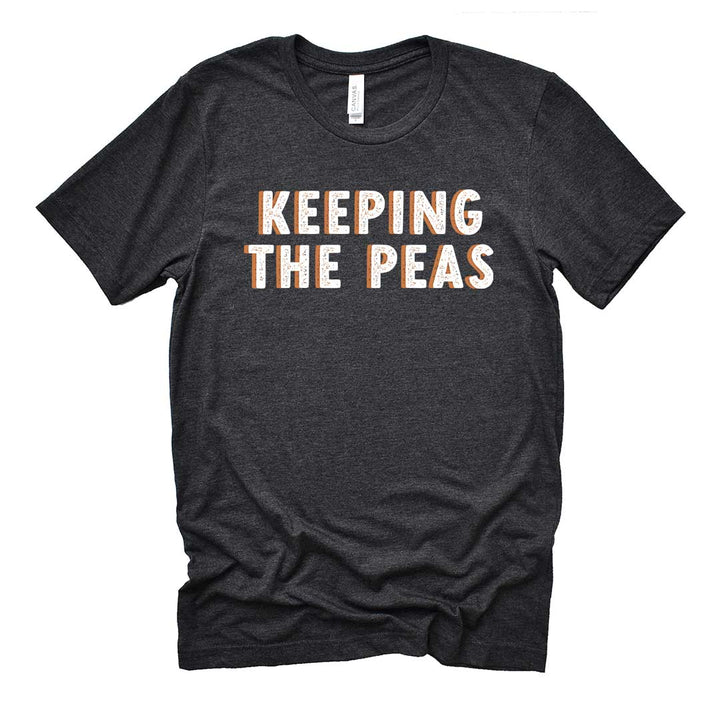 thanksgiving graphic tee for adults keeping the peas 