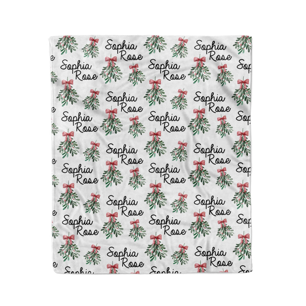 mistletoe personalized blanket for kids