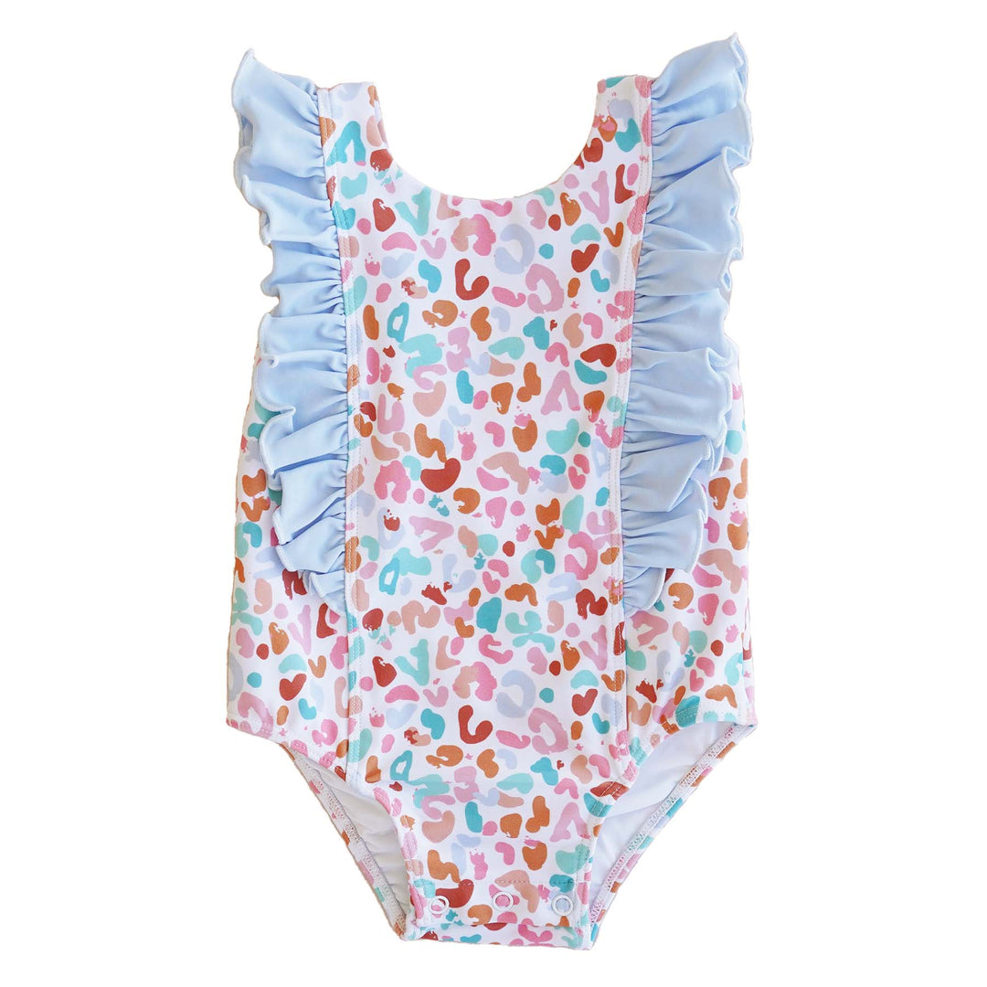 happy spots double ruffle one piece 