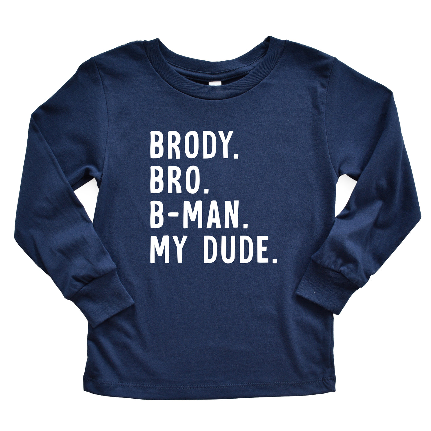 navy personalized nickname graphic tee