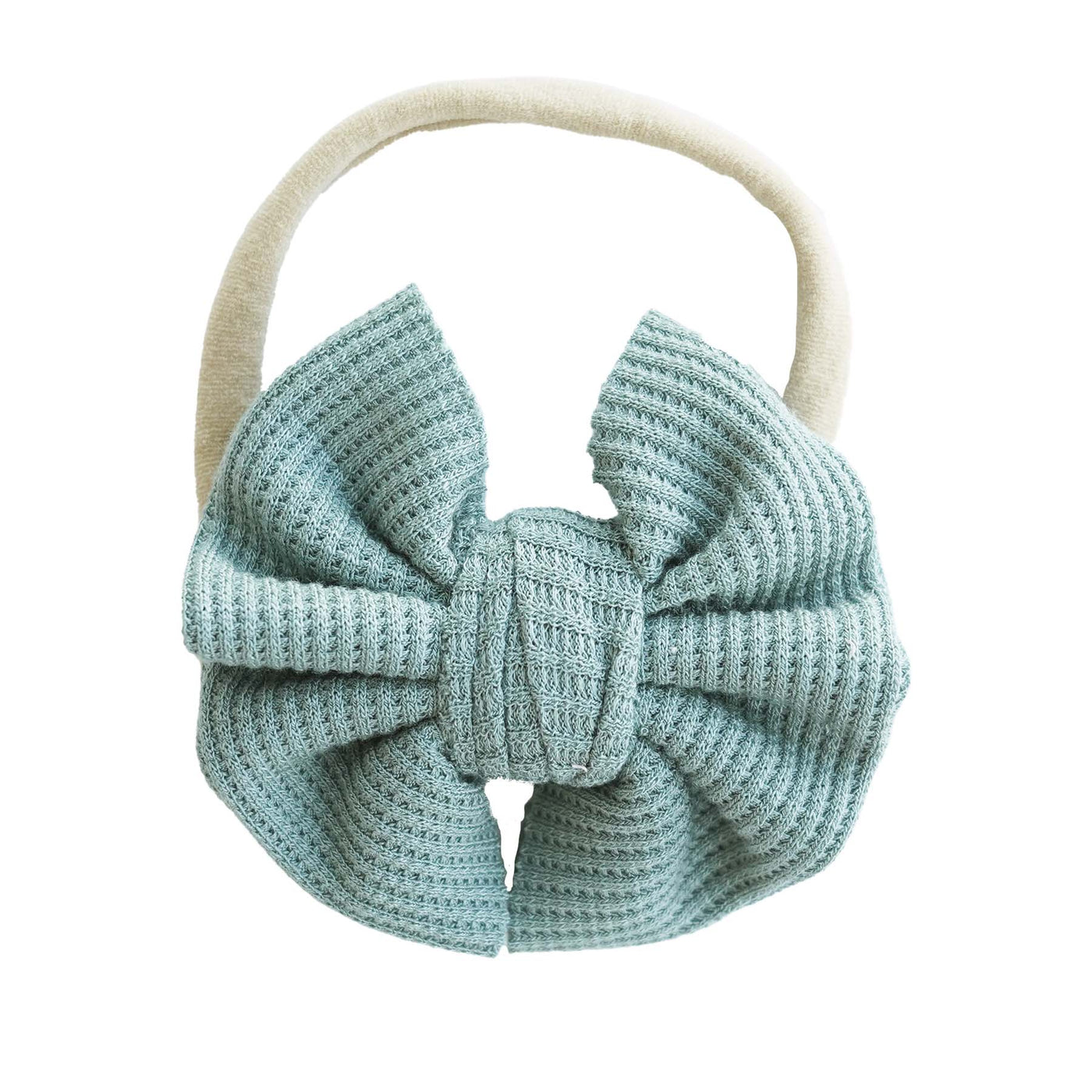 ocean waffle bow headband 