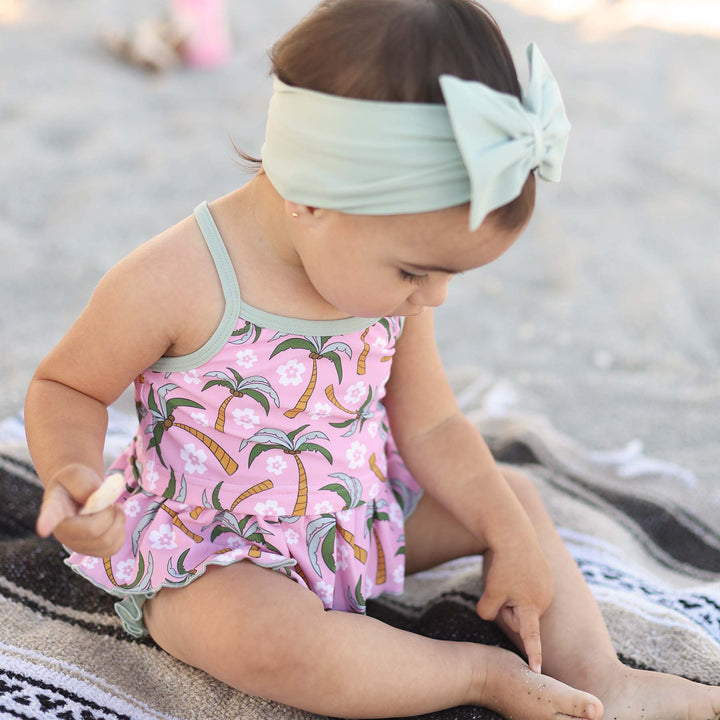 Two Piece Strappy Tankini with Ruffle Bottom | Palm Party