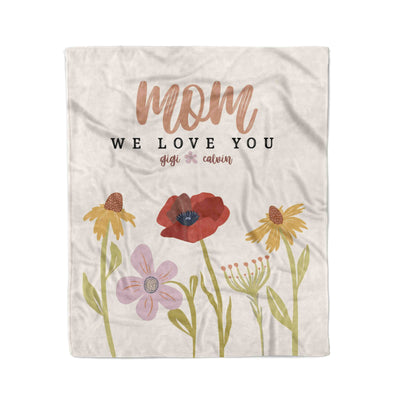 Personalized Blanket | Flowers Picked For Mom