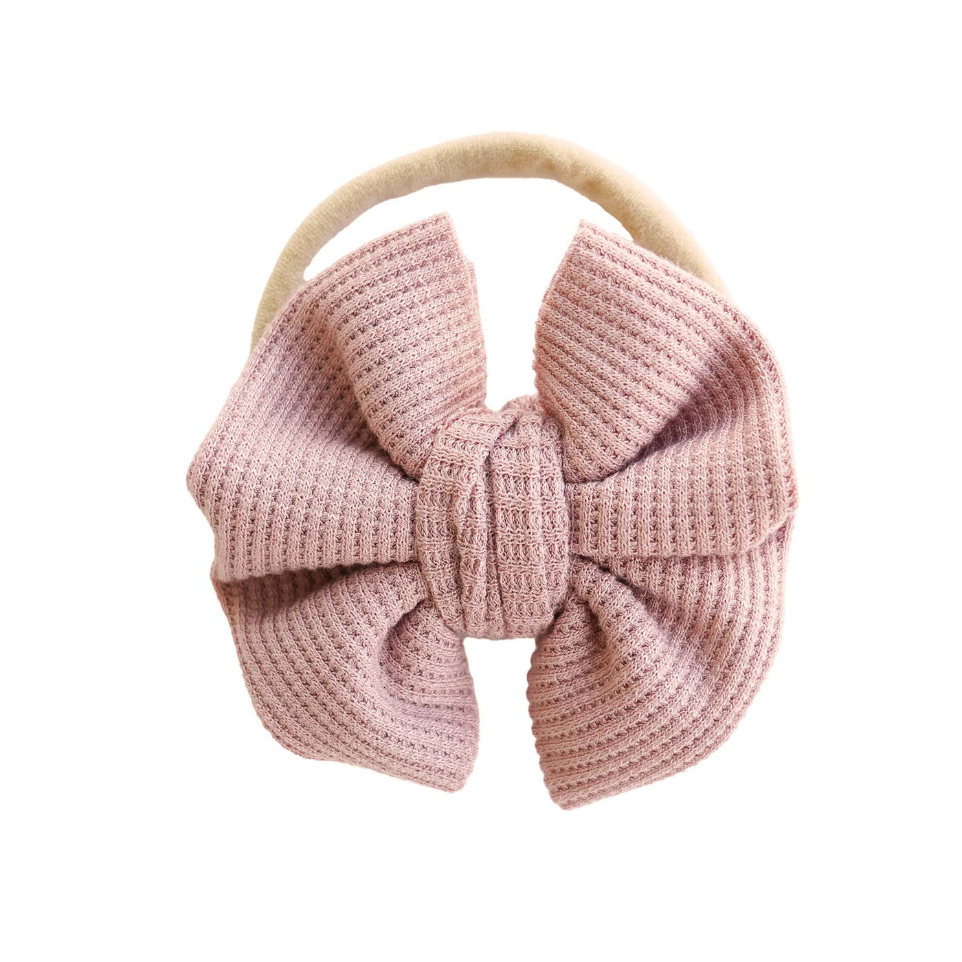 vintage rose waffle bow headband 