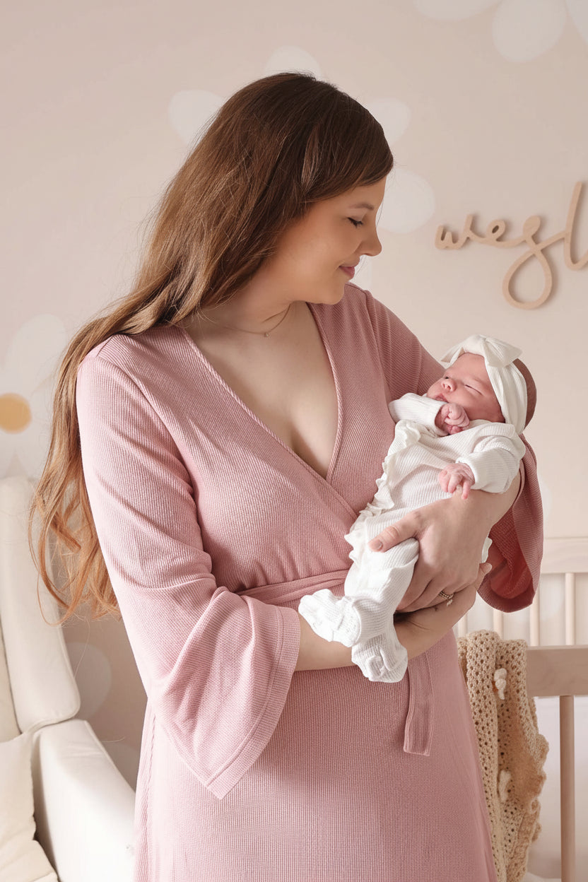 Mother Mommy Robe And Matching Swaddle Baby Swaddle Blanket New