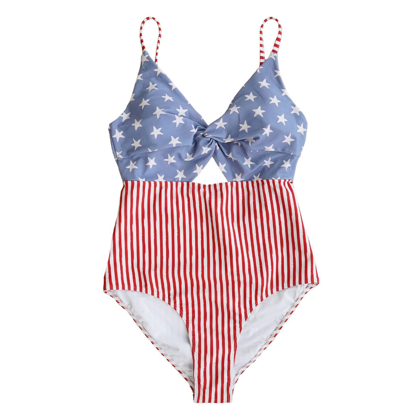 women's cutout one piece stars and stripes
