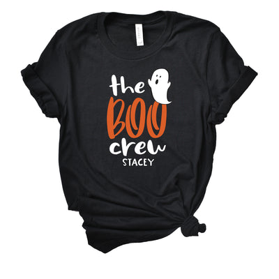 boo crew personalized graphic tee for adults 