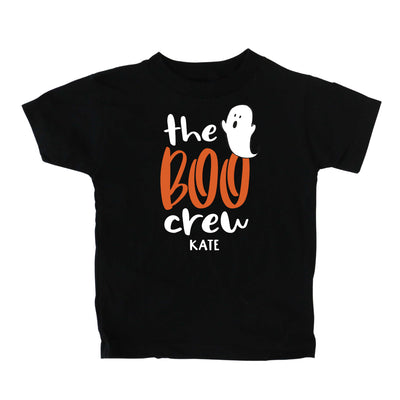 the boo crew personalized kids graphic tee 