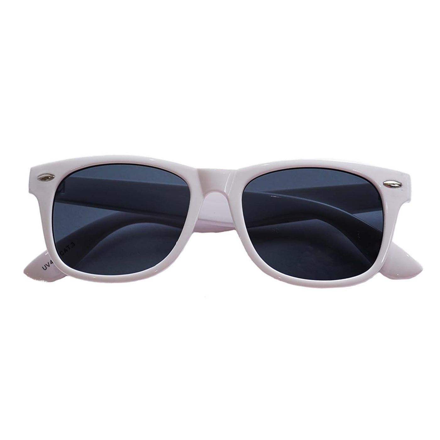 white classic sunglasses for kids 